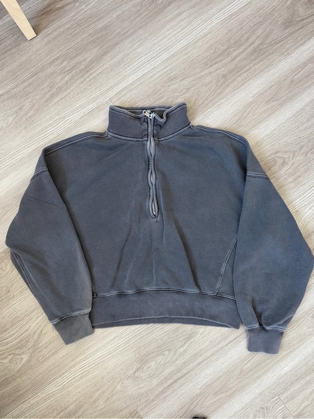 Abercrombie Half-Zip Pullover Sweater - Charcoal Gray
